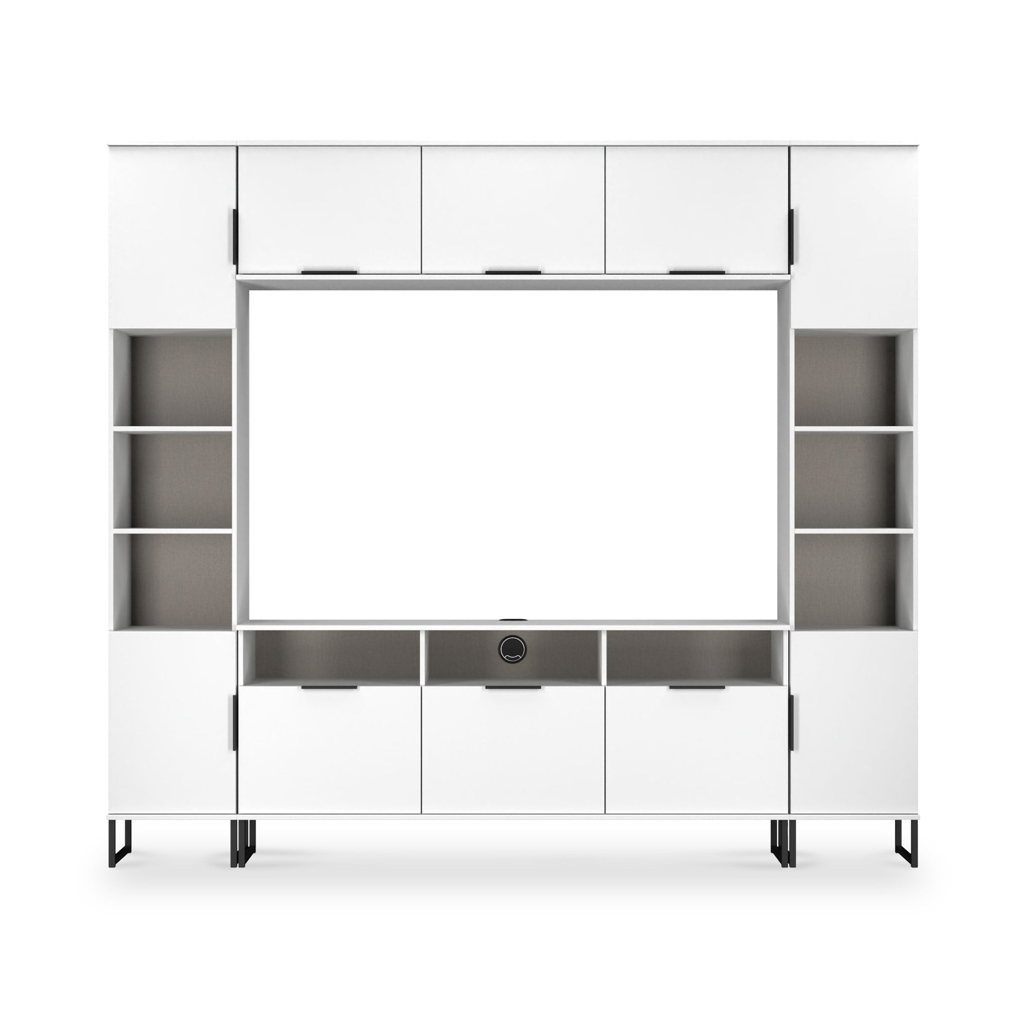 Ashbourne Media Wall TV Unit with Overhead Storage