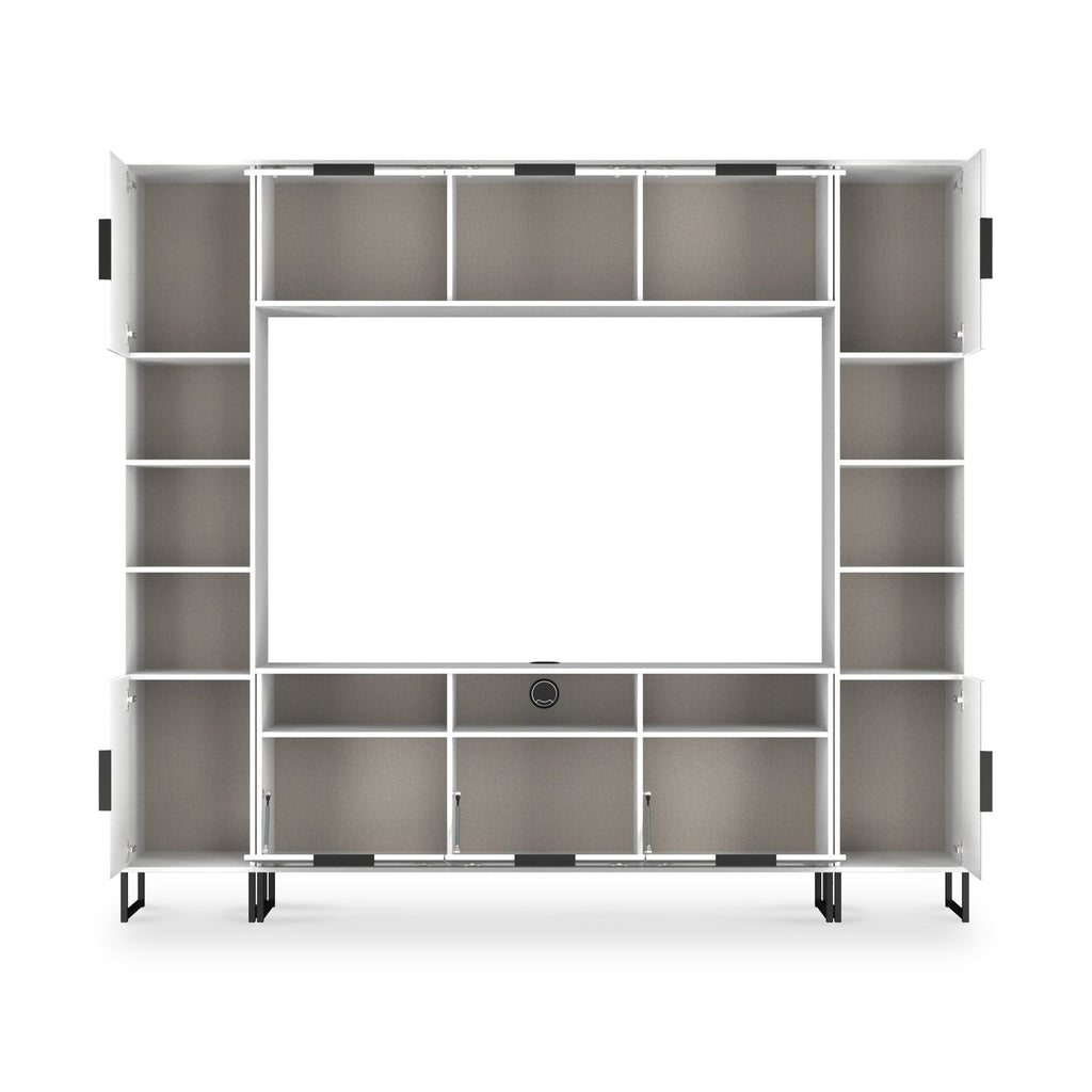Ashbourne Media Wall TV Unit with Overhead Storage
