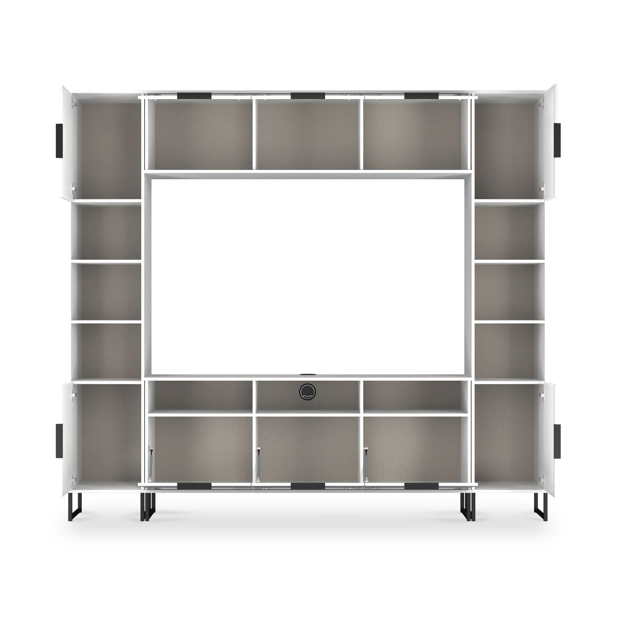 Ashbourne Media Wall TV Unit with Overhead Storage