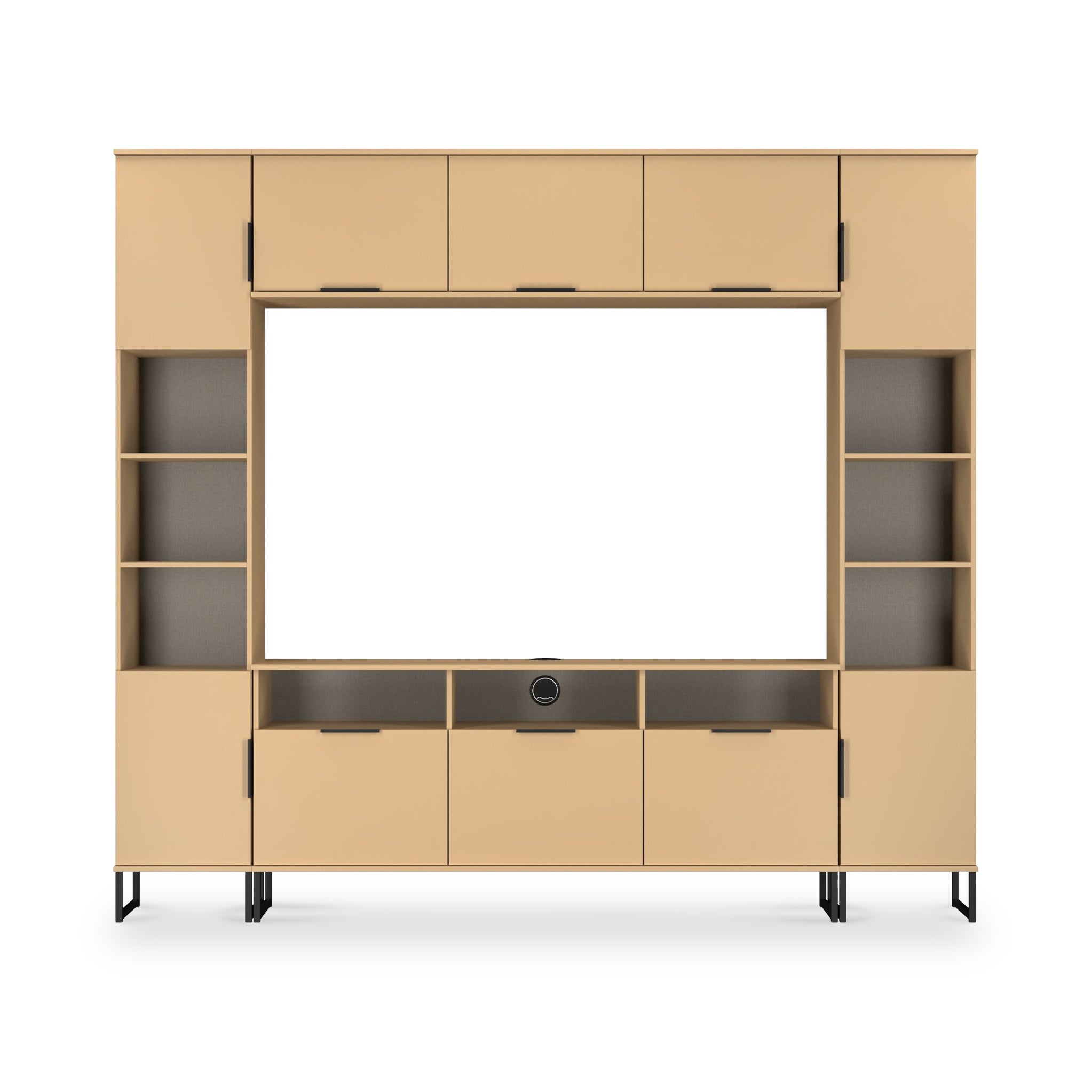 Ashbourne Media Wall TV Unit with Overhead Storage
