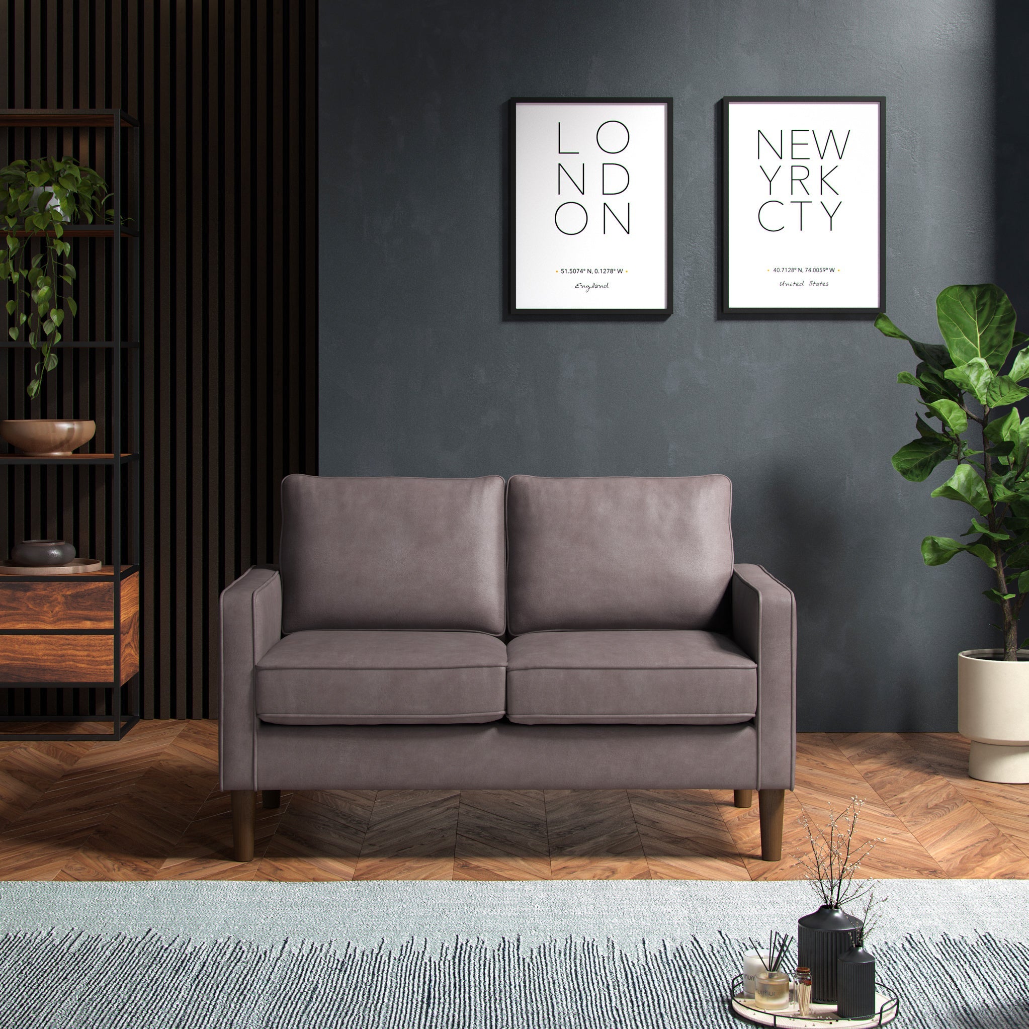 Jefri Faux Leather 2 Seater Sofa