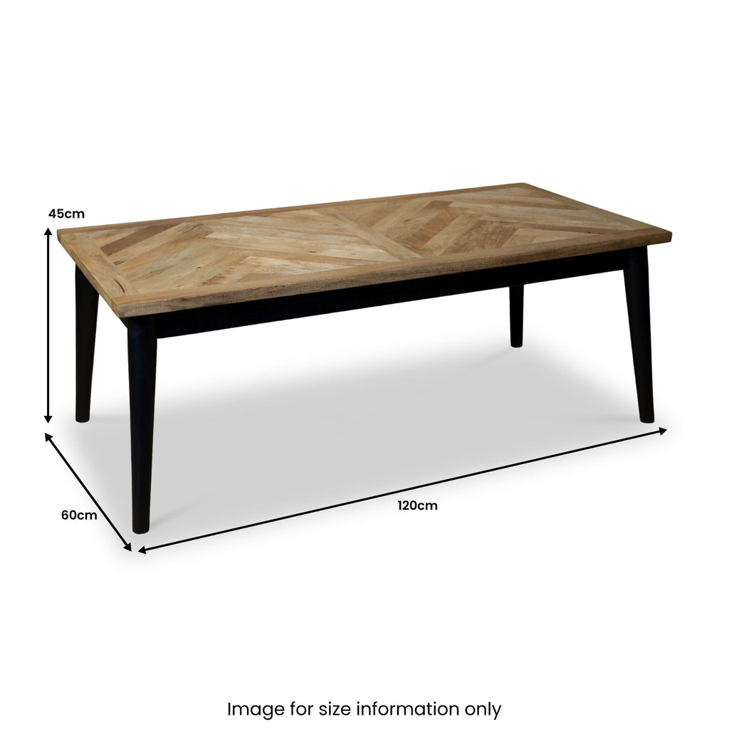 Maeko Parquet Mango Wood Coffee Table