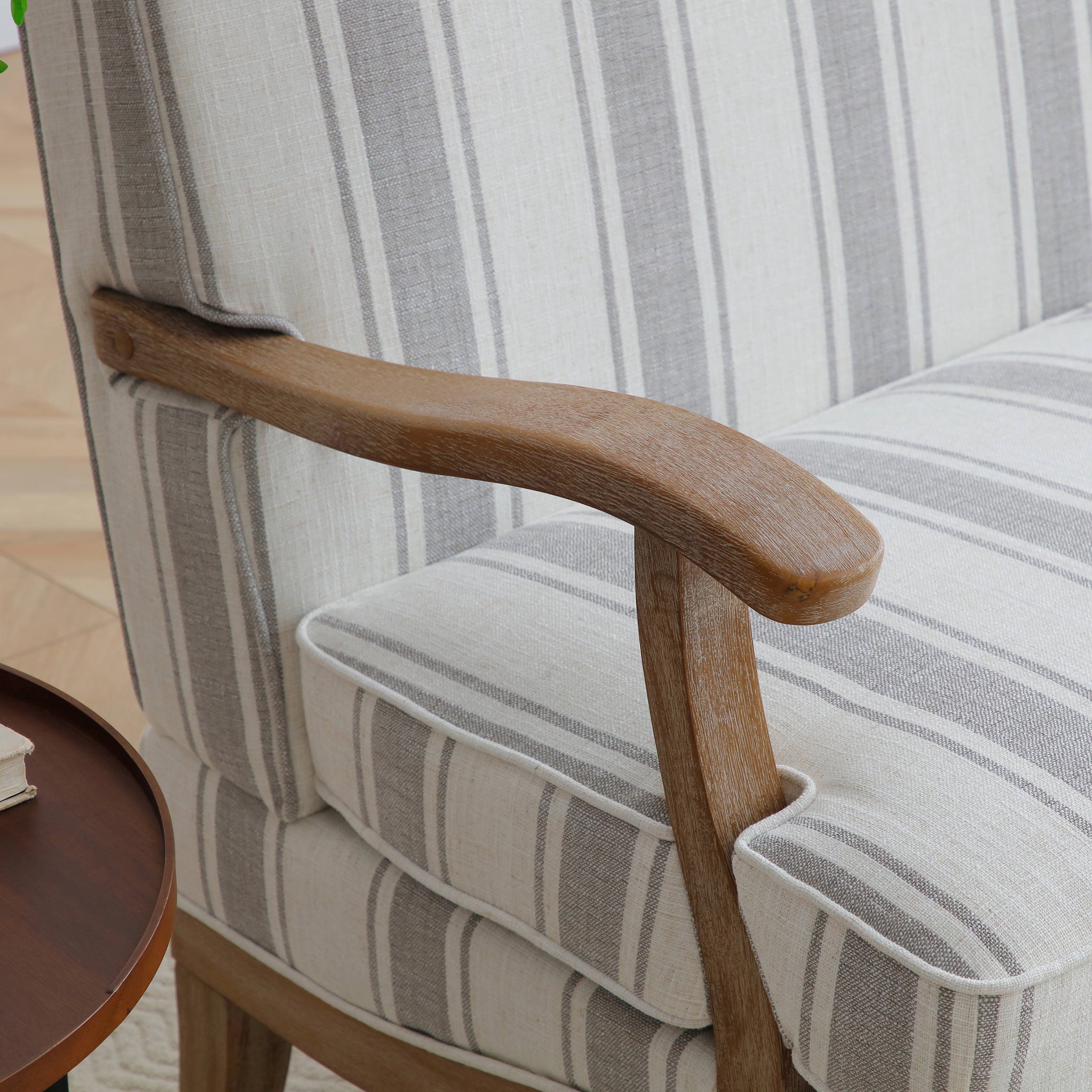 Sandringham Striped Linen 2 Seater Sofa