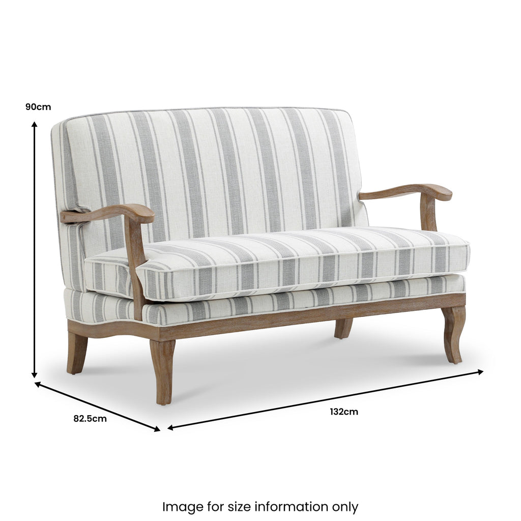 Sandringham Striped Linen 2 Seater Sofa
