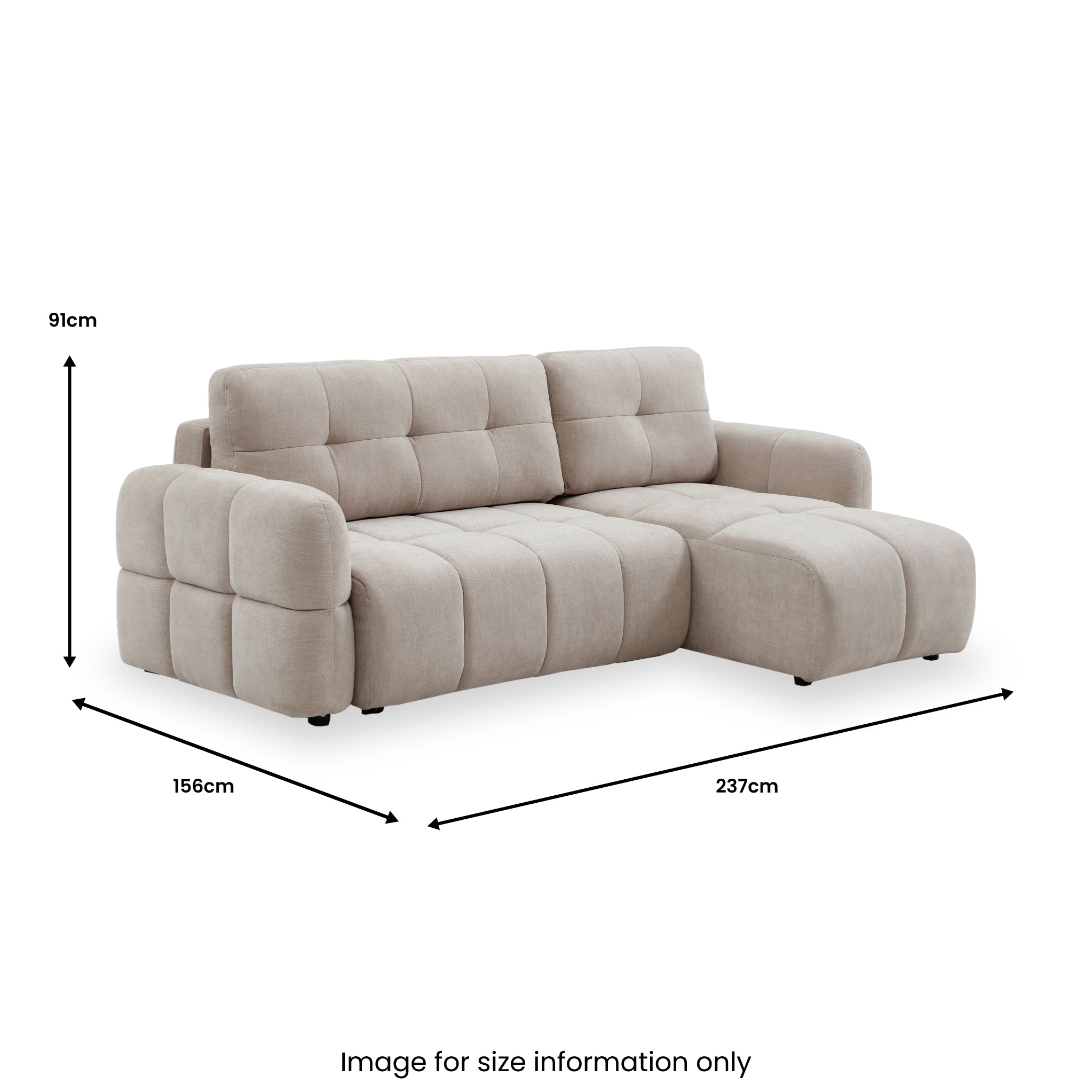 Morse Quilted Chaise Sofa Bed