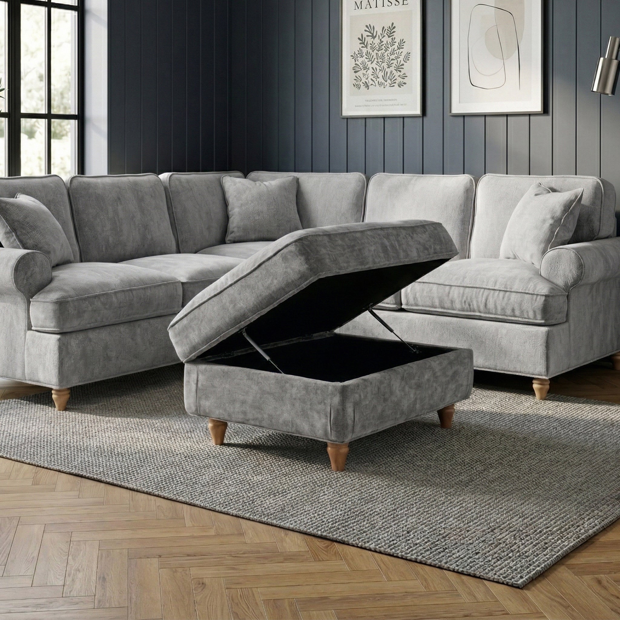 Alfie, Arthur and Archie XL Universal Storage Footstool
