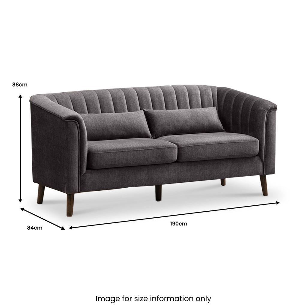 Lucille Velvet 3 Seater Sofa