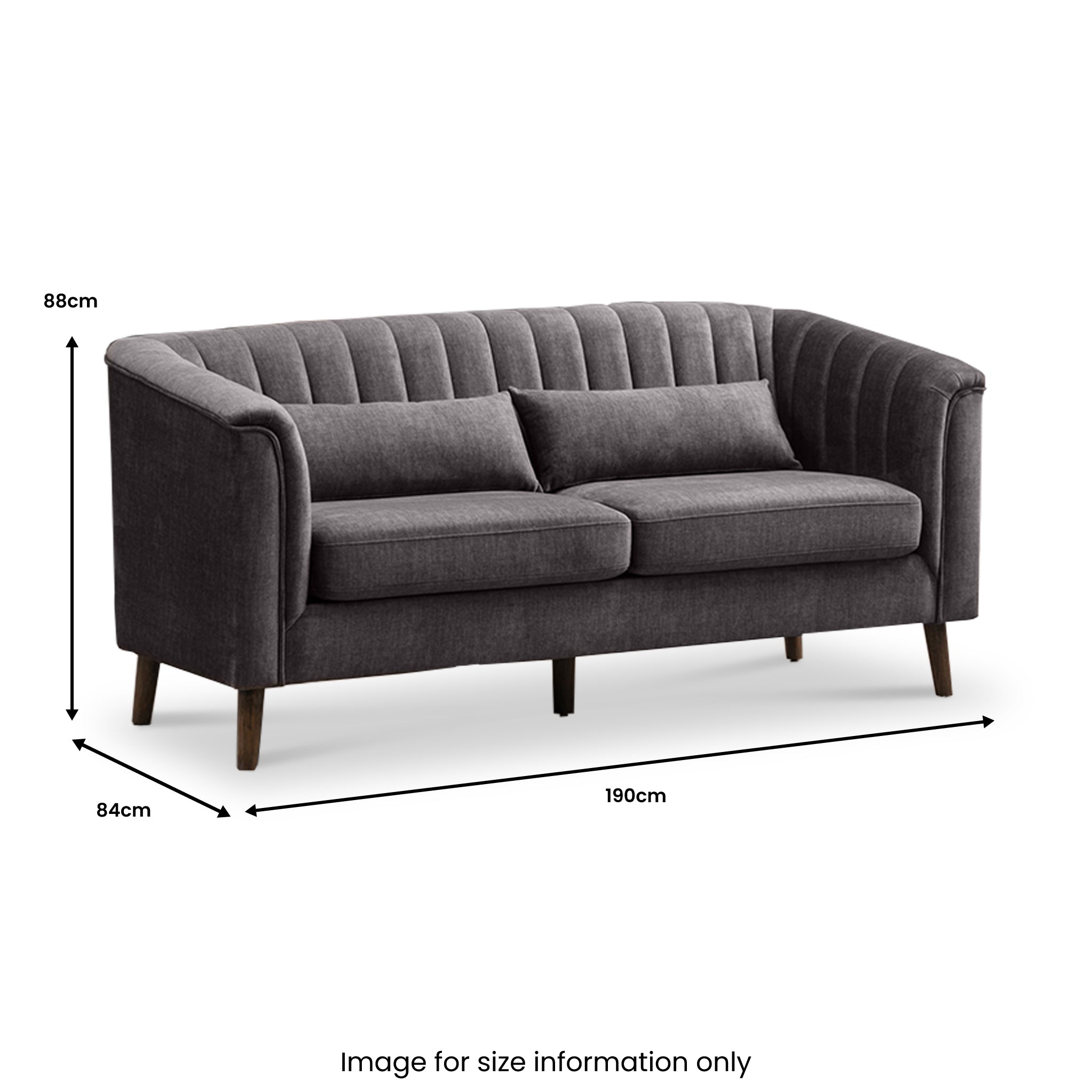 Lucille Velvet 3 Seater Sofa