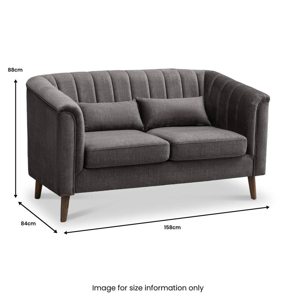 Lucille Velvet 2 Seater Sofa