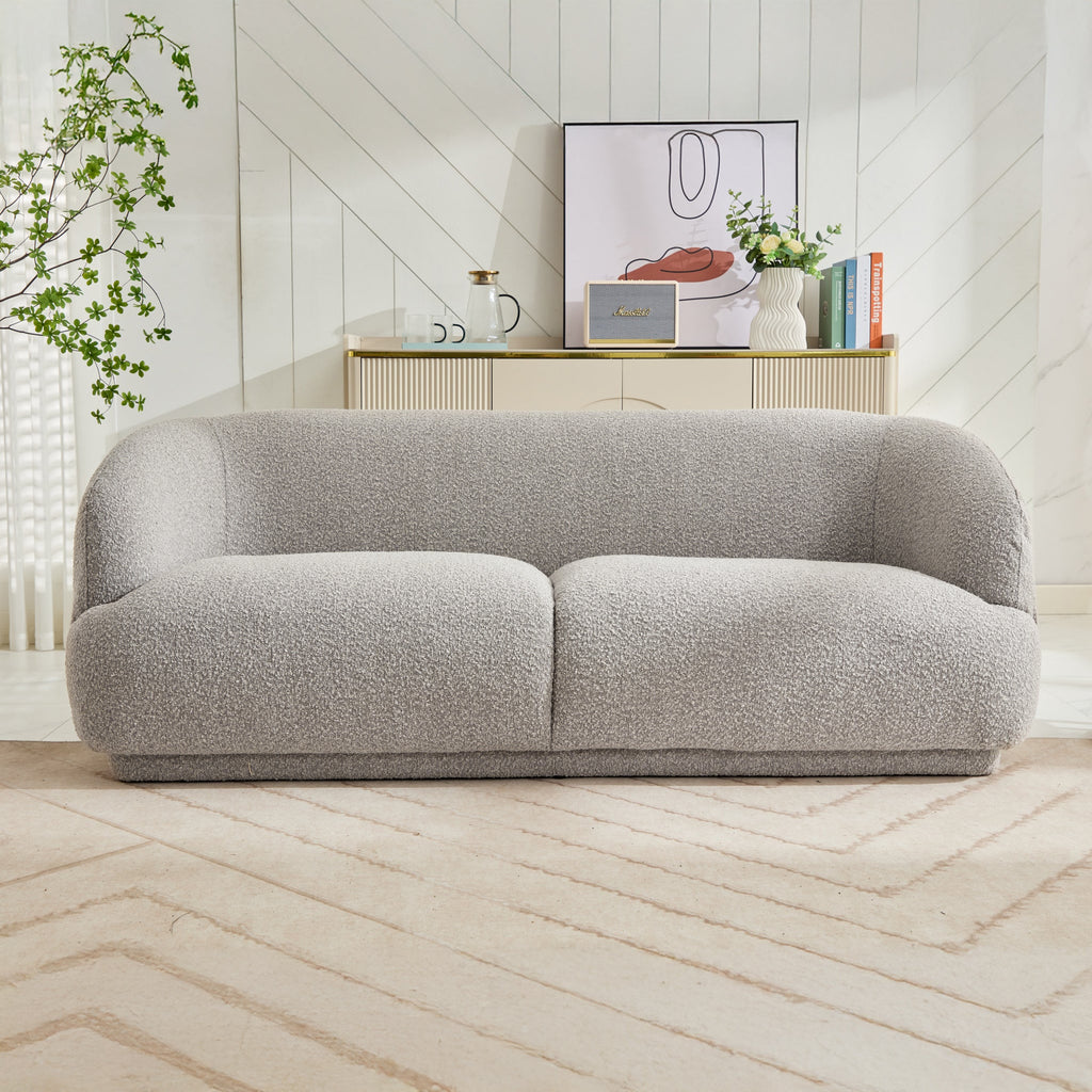 Sudsy Soft Boucle Curve 3 Seater Sofa