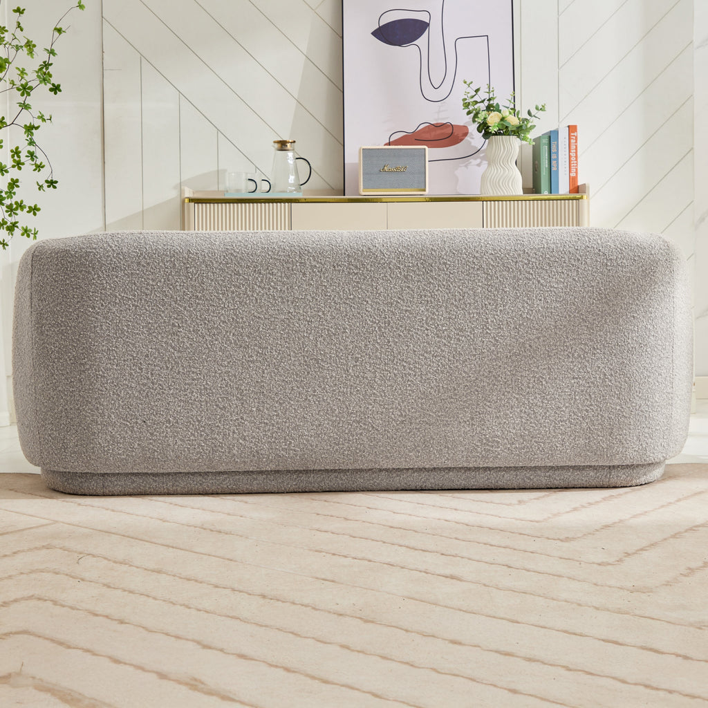 Sudsy Soft Boucle Curve 3 Seater Sofa