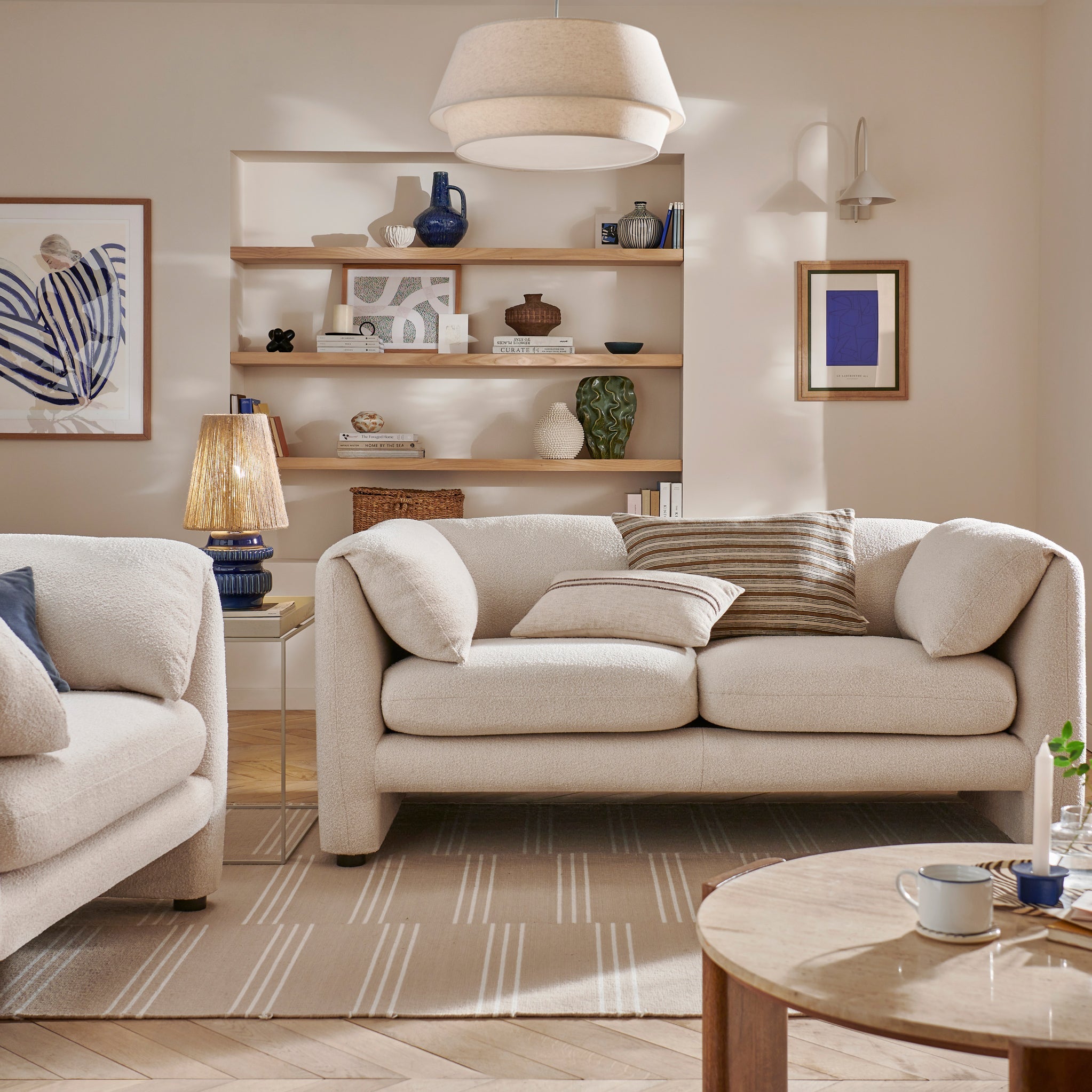 Carmel Boucle 2 Seater Sofa