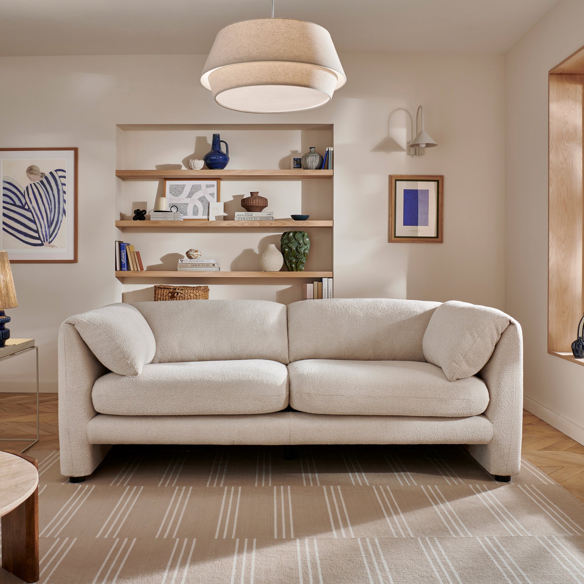 Carmel Boucle 3 Seater Sofa