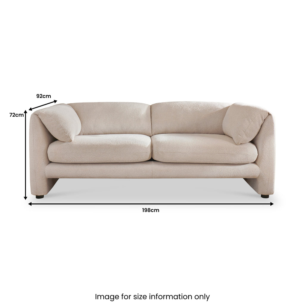 Carmel Boucle 3 Seater Sofa