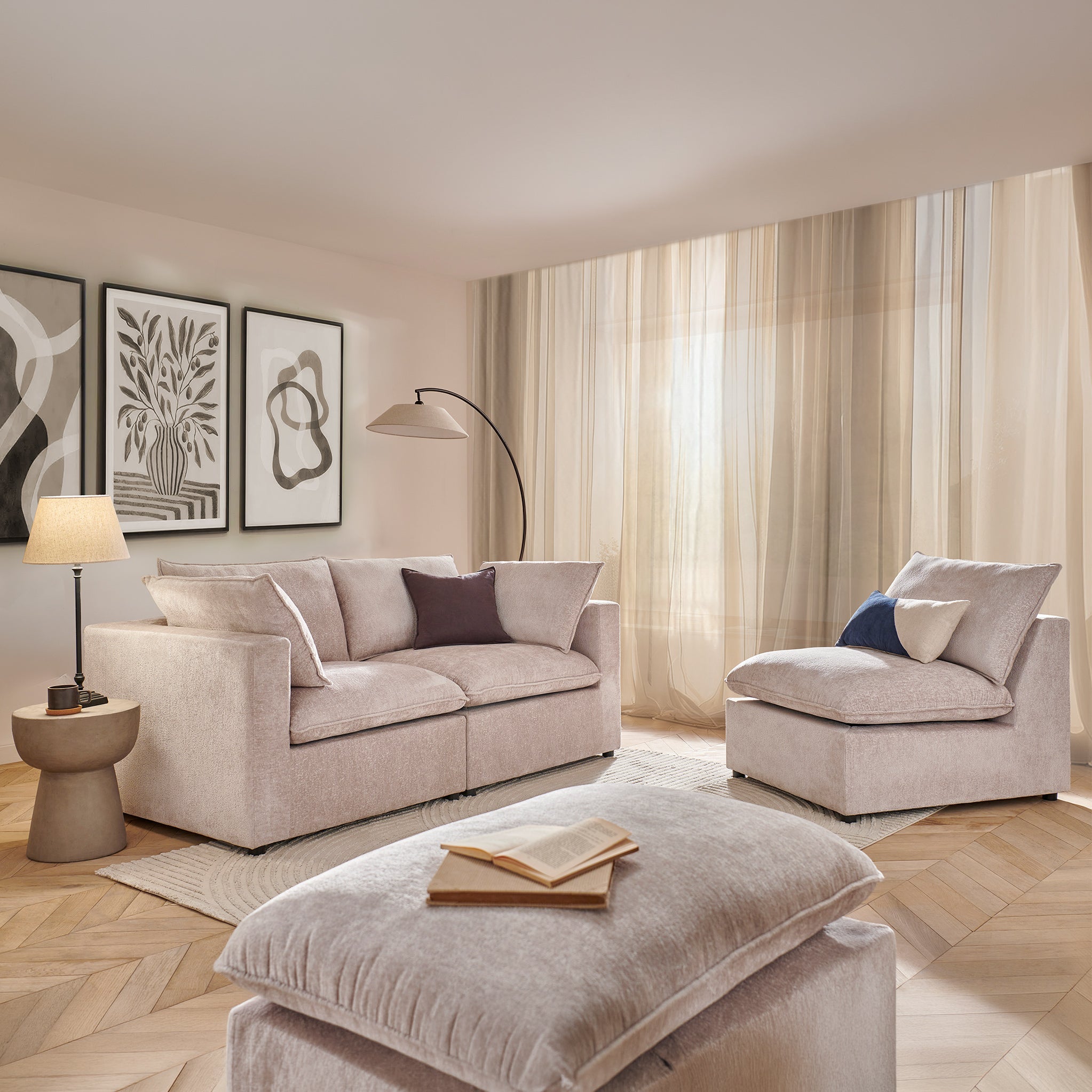Symphony Modular Chaise Sofa