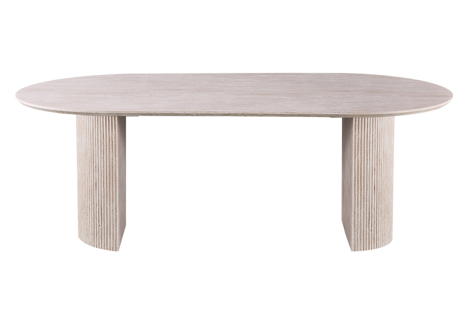Table 'Lagos' 220 cm Ovale Décor Travertin Beige