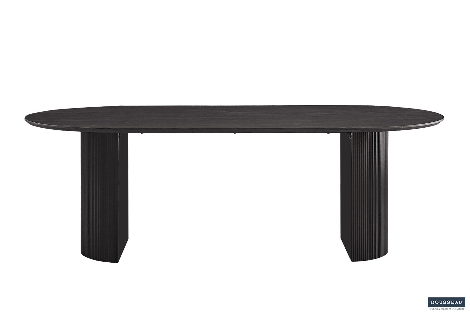 Table à manger ovale LAGOS – 220 cm – Décor bois brun foncé