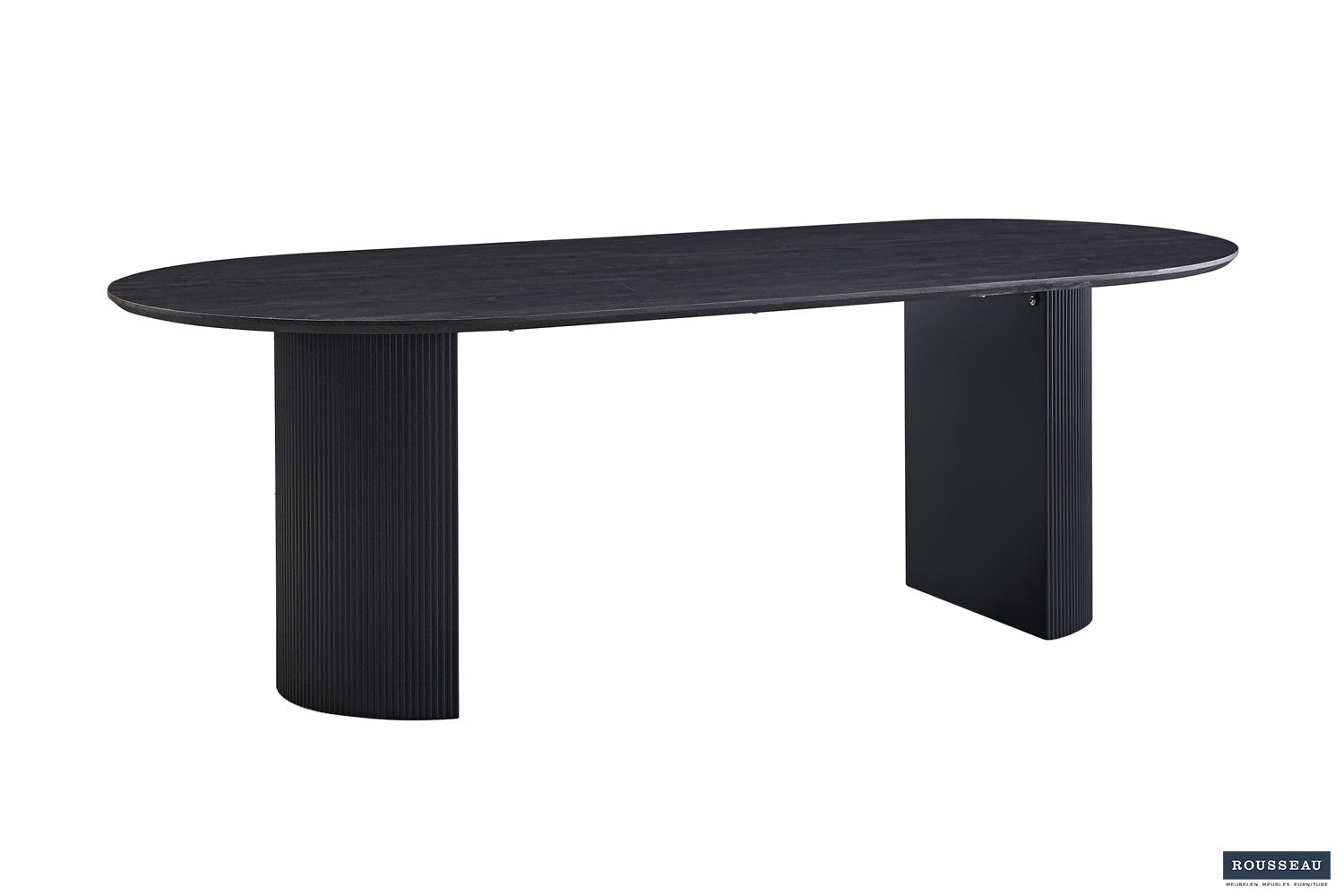 Table à manger ovale LAGOS – 220 cm – Décor bois brun foncé