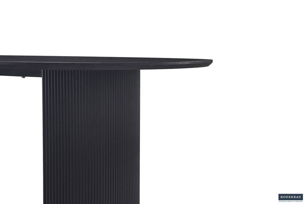 Table à manger ovale LAGOS – 220 cm – Décor bois brun foncé