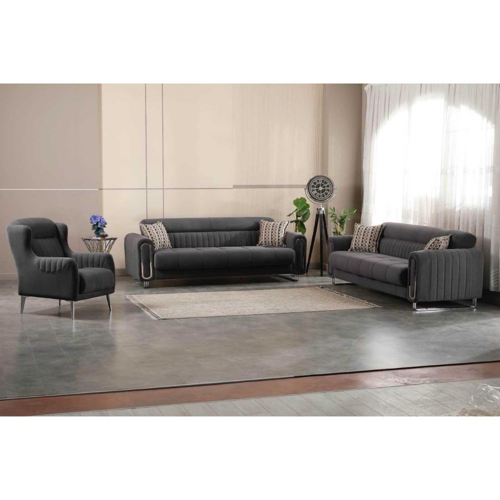 Canapé Velours Lima - Revêtement Velours et Tissu