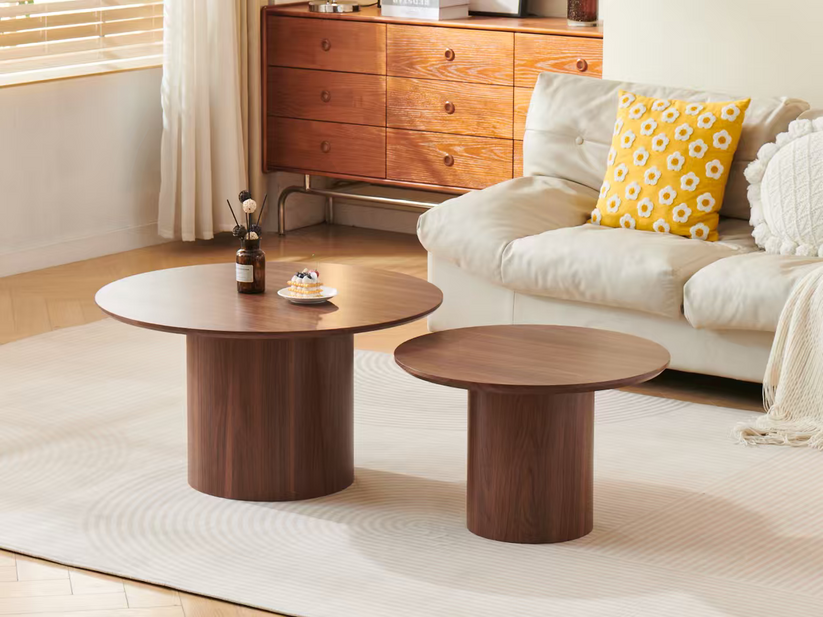 Table basse Gigogne Noyer 80cm 60cm