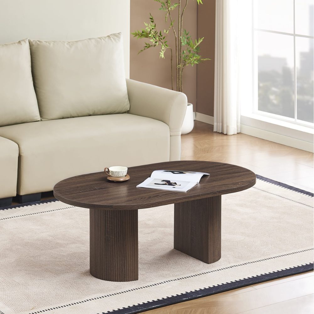 Table Basse Anna - Plateau MDF et Pieds Métal