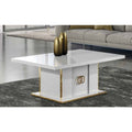 Table Basse Vogue - Plateau Marbre et Structure Métal