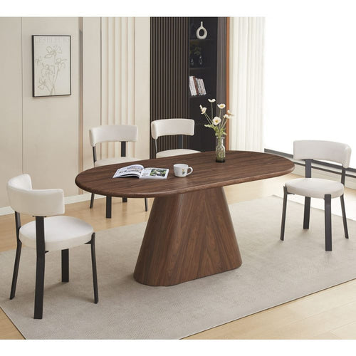 Table à Manger Ourlet en Bois Massif