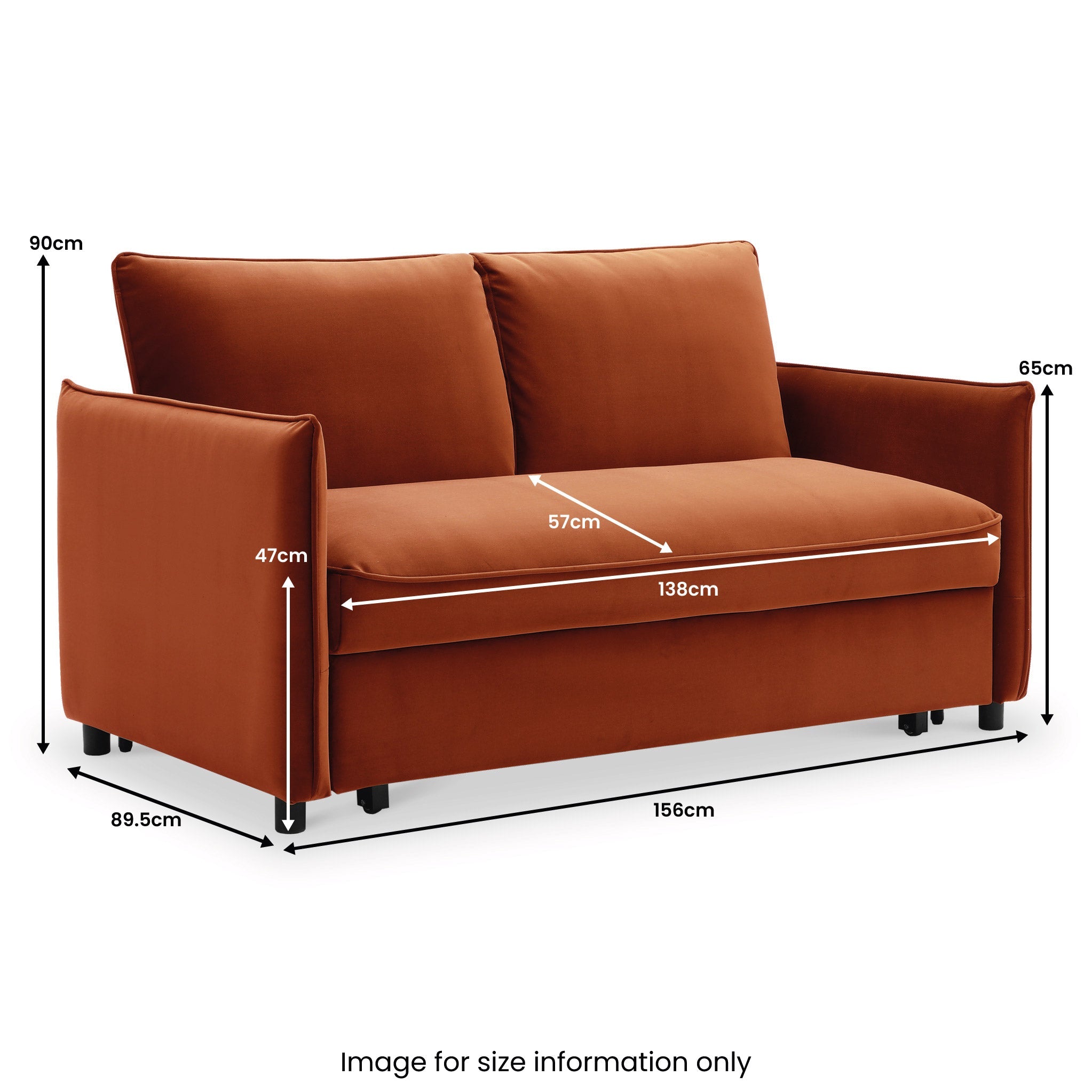 Thalia 2 Seater Pop Up Sofa Bed