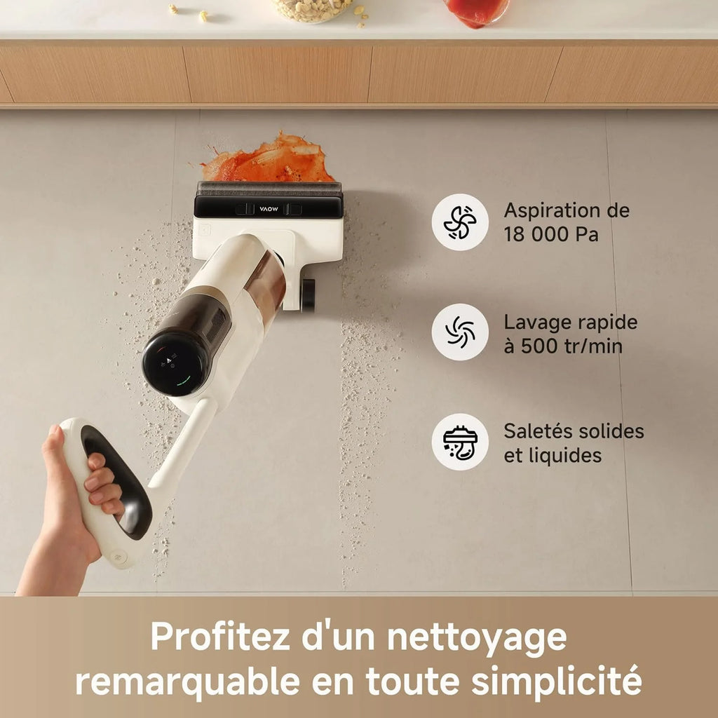 MOVA K30 aspirateur laveur sec/humide, 180°, 18kPa, séchage air chaud