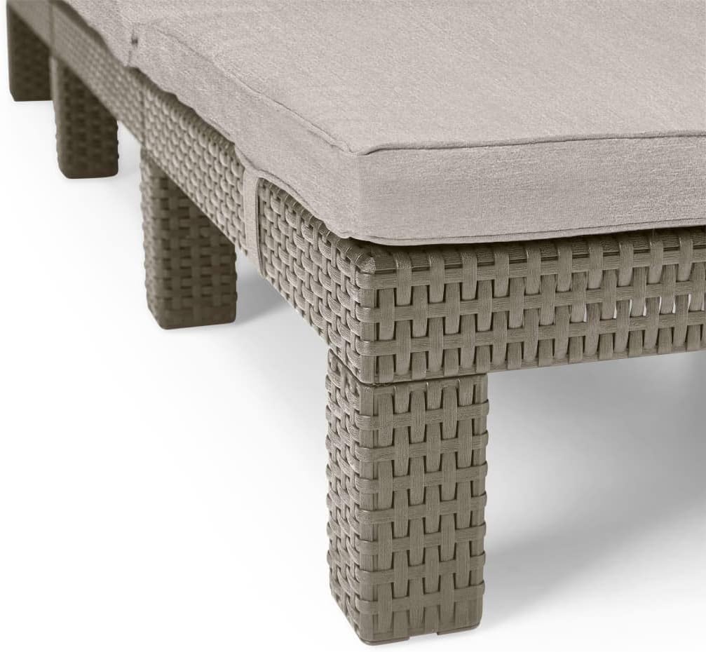 Allibert - Chaise Longue Daytona SL, 22 x 195 x 65 cm, Beige (Cappuccino)