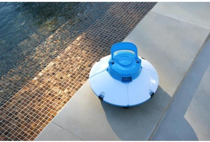 Bestway Robot Piscine Autonome Frisbee Bleu - Nettoyage Fond Plat - 5x3m Max