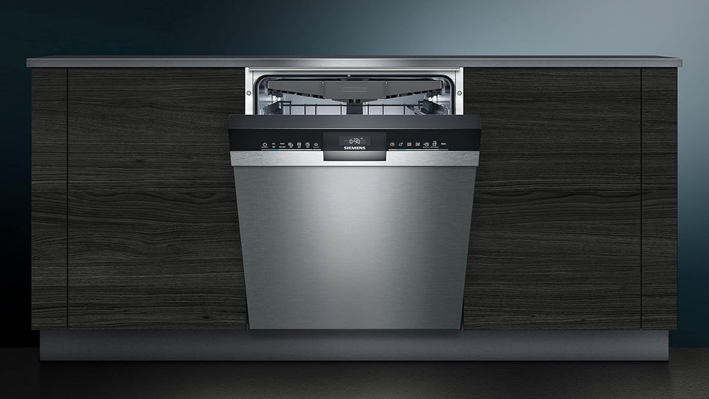 Siemens SN43ES14VE, iQ300 Lave-vaisselle intelligent, lave-vaisselle sous meuble avec tiroir à couverts, 60 cm, ouverture automatique de la porte grâce à AutoOpen dry, particulièrement silencieux avec