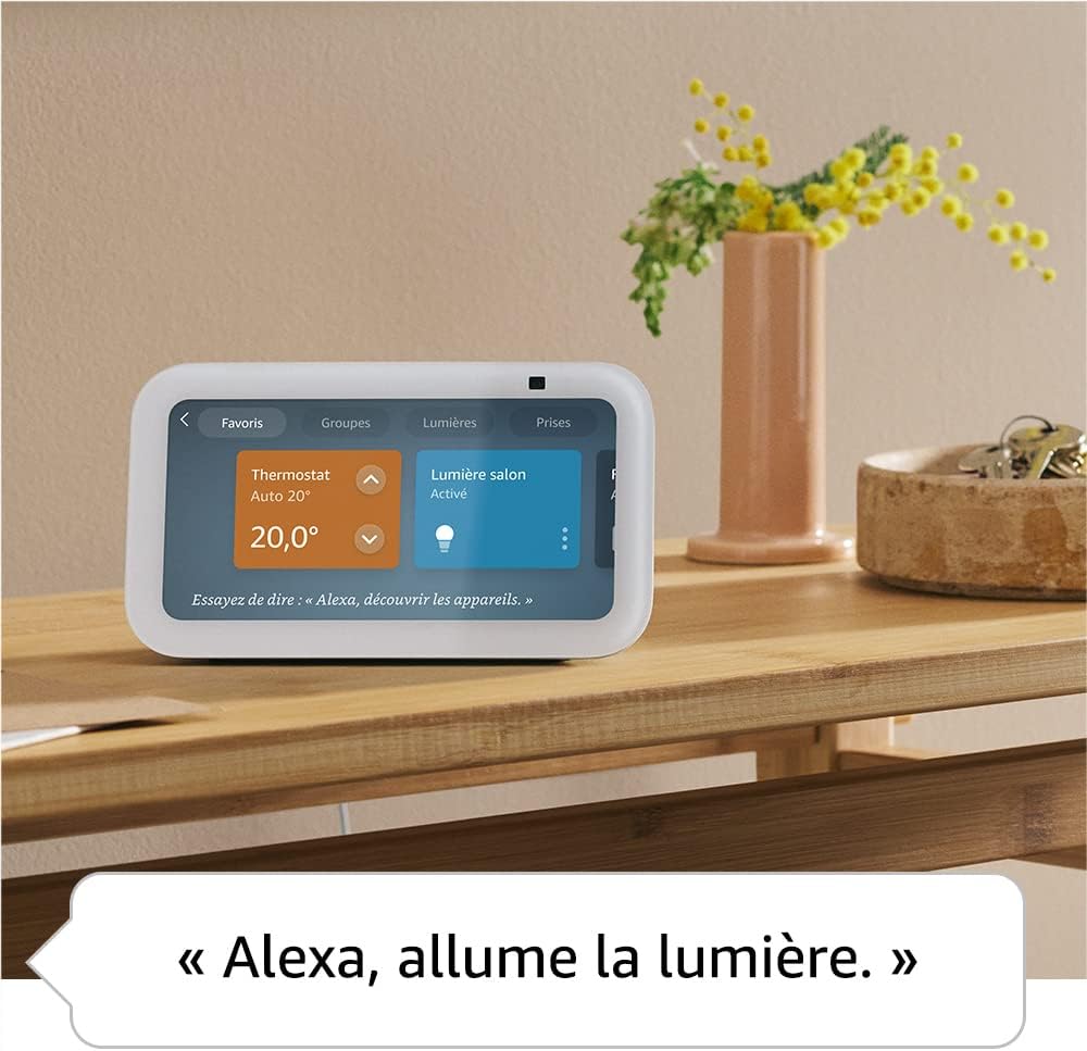 Echo Show 5 (Nouvelle génération) | Écran tactile connecté compact avec Alexa pour le contrôle de votre maison connectée et bien plus | Anthracite