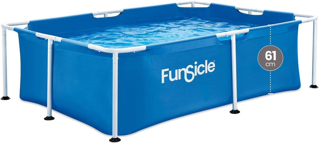 FUNSICLE Piscine Tubulaire rectangulaire 2,13 m x 1,52 m x 0,61 m