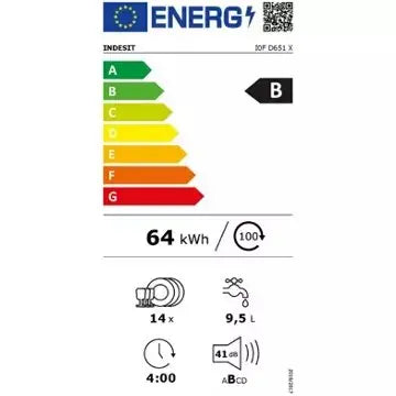 Lave vaisselle 60 cm INDESIT	I0FD651X