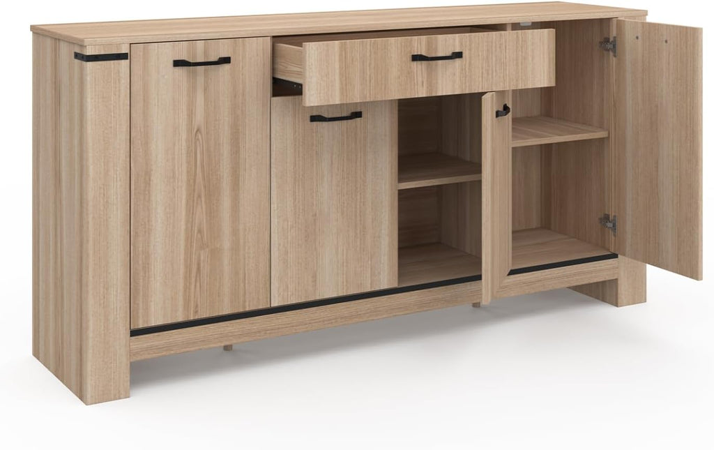 IDMarket - Buffet 160 m Idaho 4 Portes avec tiroir Design Contemporain