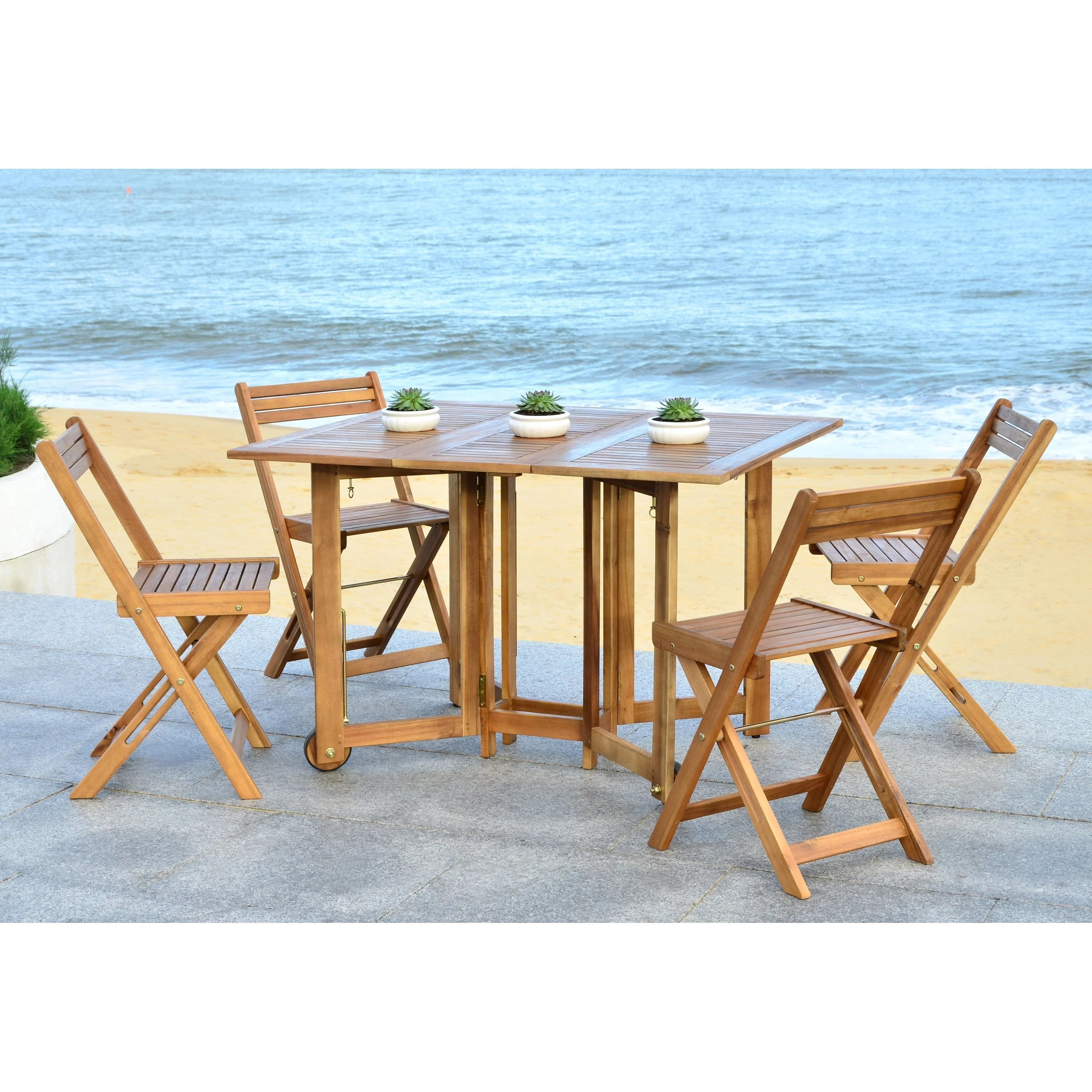 Ensemble de table à manger d'extérieur SAFAVIEH Outdoor Brandy 5 pièces - 43Lx35Px29H