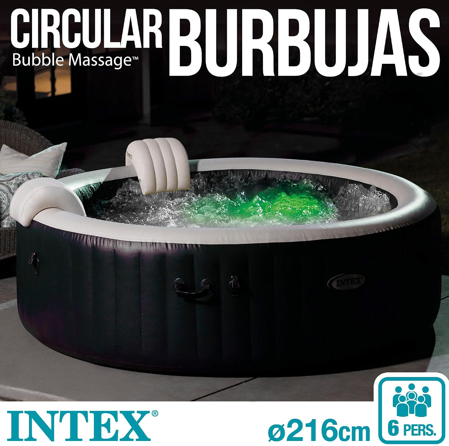 Intex - 28432NP - Pure Spa Blue Navy 6 Places