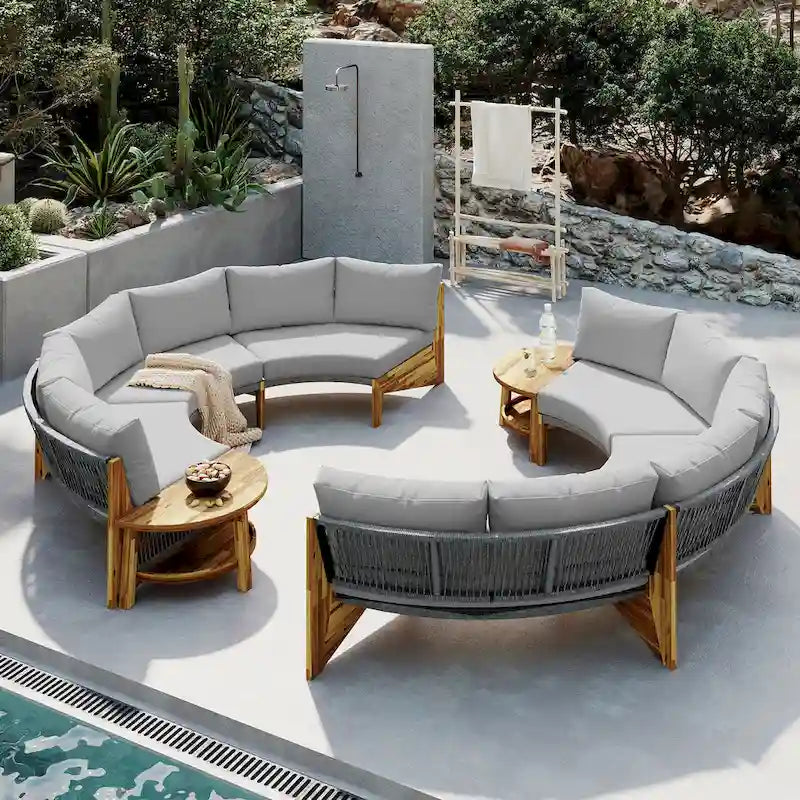 6-Person Outdoor Seating Group with Cushions & 1Coffee Table