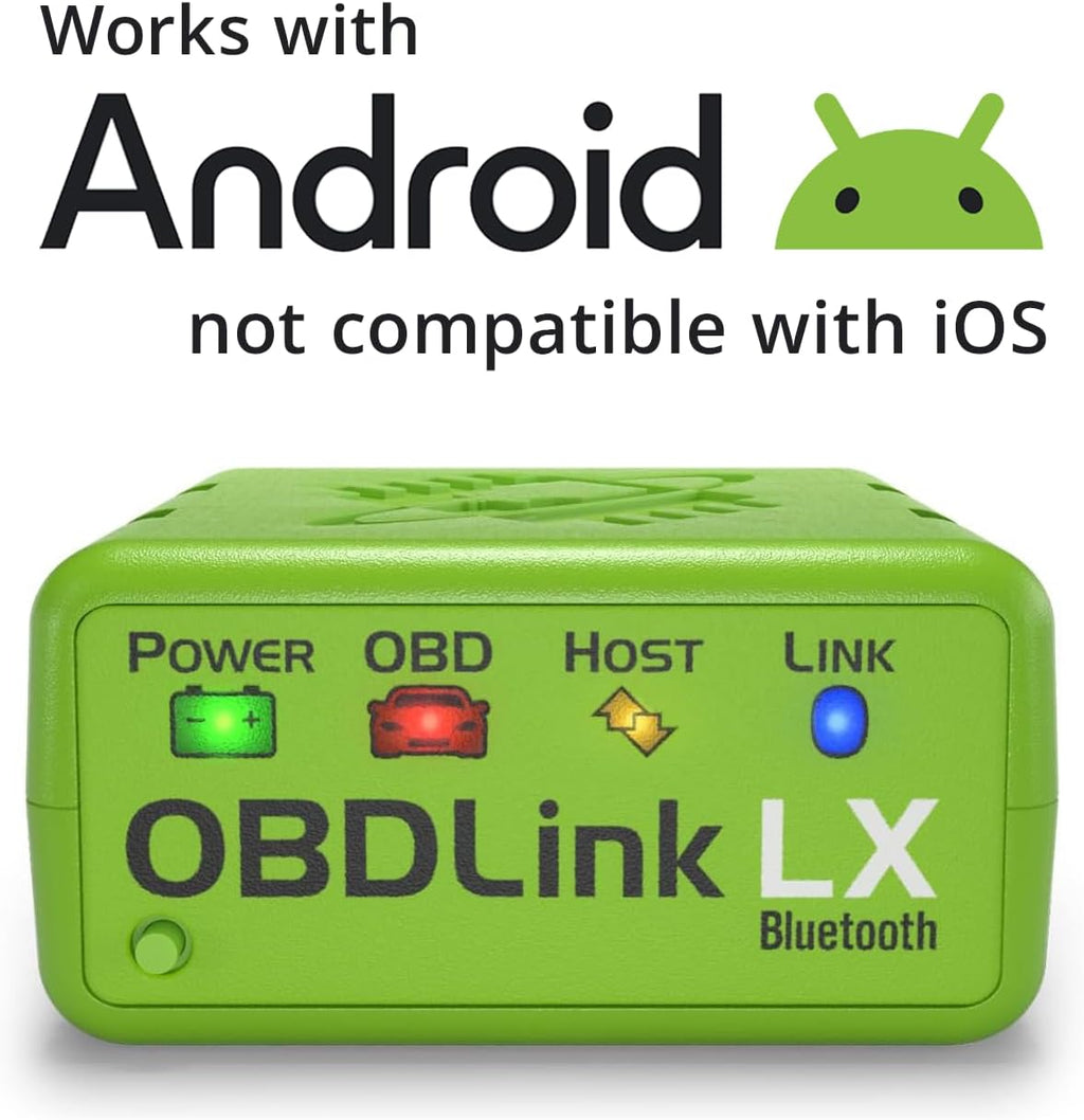 OBDLink LX Adaptateur OBD2 Bluetooth 3.0 pour Android, Compatible Motoscan, Torque, Hybrid Assistant, Scanner de diagnostic OBD II