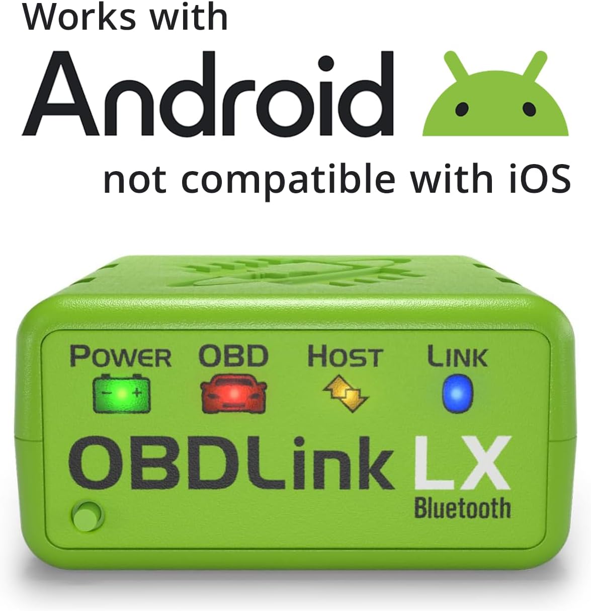 OBDLink LX Adaptateur OBD2 Bluetooth 3.0 pour Android, Compatible Motoscan, Torque, Hybrid Assistant, Scanner de diagnostic OBD II