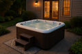 Jacuzzi extérieur 200 cm acrylique marron/blanc 6 places