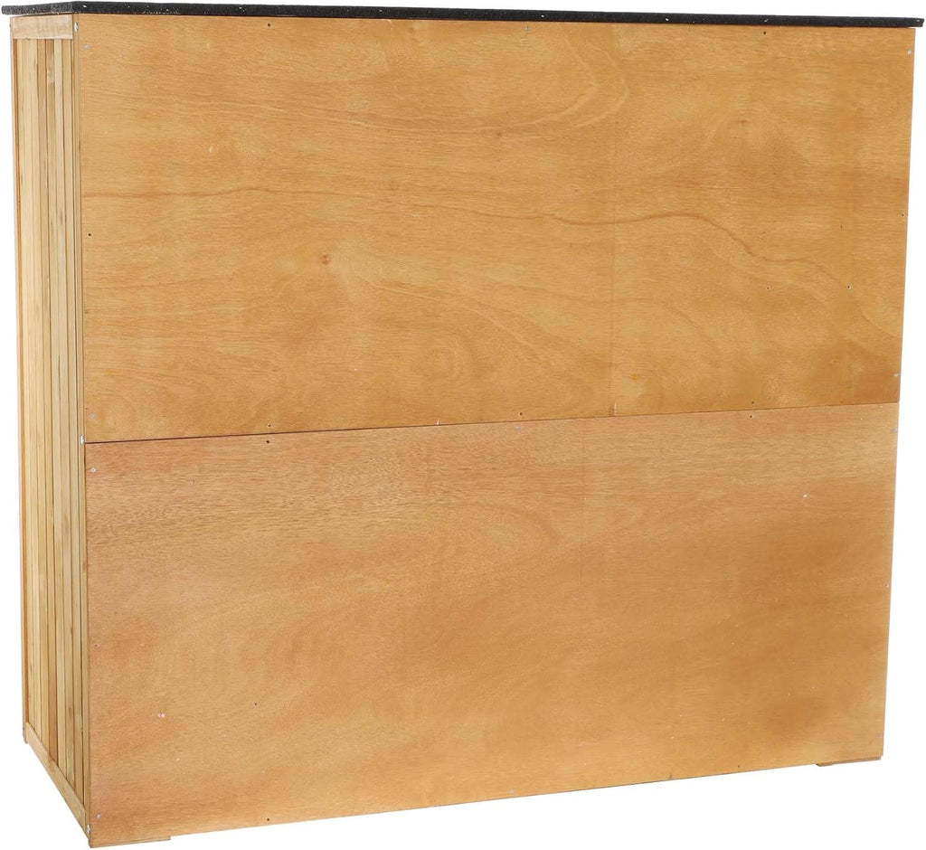Wiltec Abri de Jardin – 1360 x 580 x 1270 mm – en Bois Verni – avec Toit revêtu par PVC et 2 Portes – Cabane Remise pour Rangement Outils pour Jardin, Terrasse & Balcon