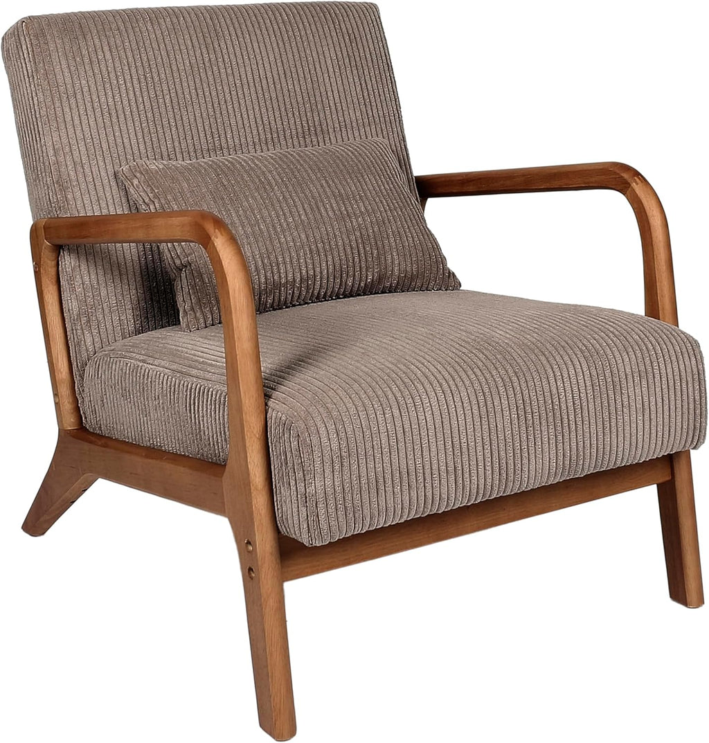HOME DECO FACTORY, HD0348, Fauteuil Salon Cotele Scott Taupe, Softness, Mobilier, Assise, canapé et Fauteuil, 64,5x75x83,5 cm, Hauteur Assise 43 cm, Taupe