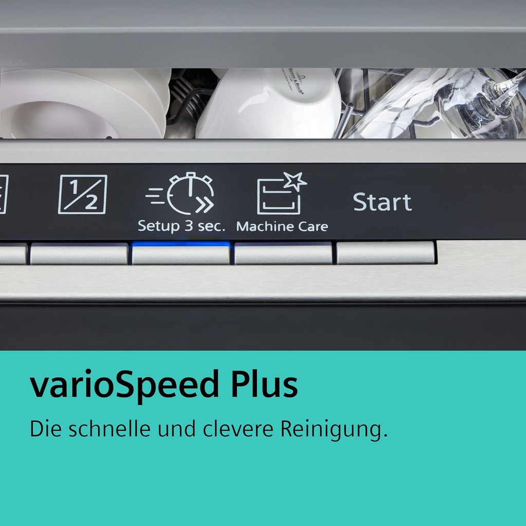 Siemens SN43ES14VE, iQ300 Lave-vaisselle intelligent, lave-vaisselle sous meuble avec tiroir à couverts, 60 cm, ouverture automatique de la porte grâce à AutoOpen dry, particulièrement silencieux avec