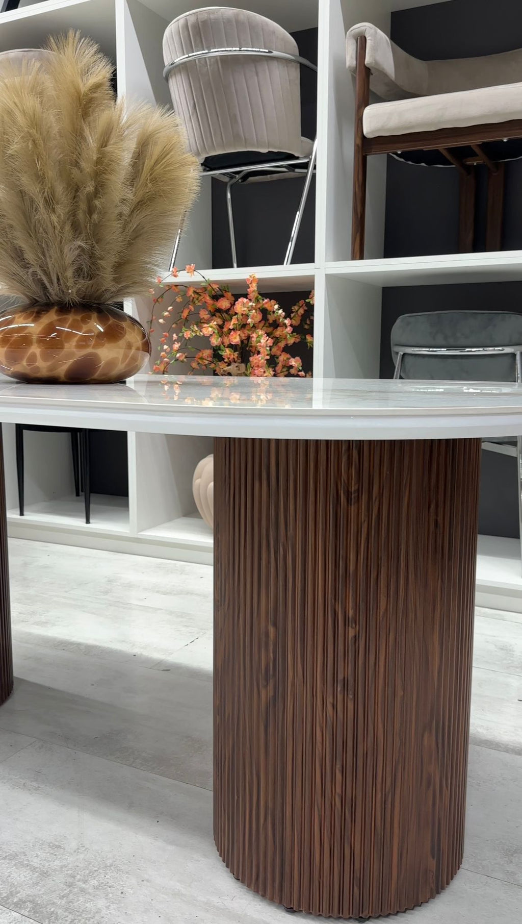 Table à Manger Sihem Ovale 180 cm – Céramique & Noyer