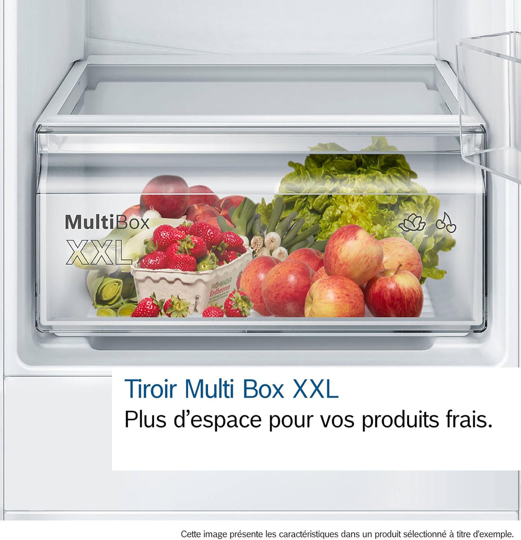 Bosch KIR41NSE0, Série 2, Petit réfrigérateur, Encastrable, 122,1 x 54,1 cm, 204 L
