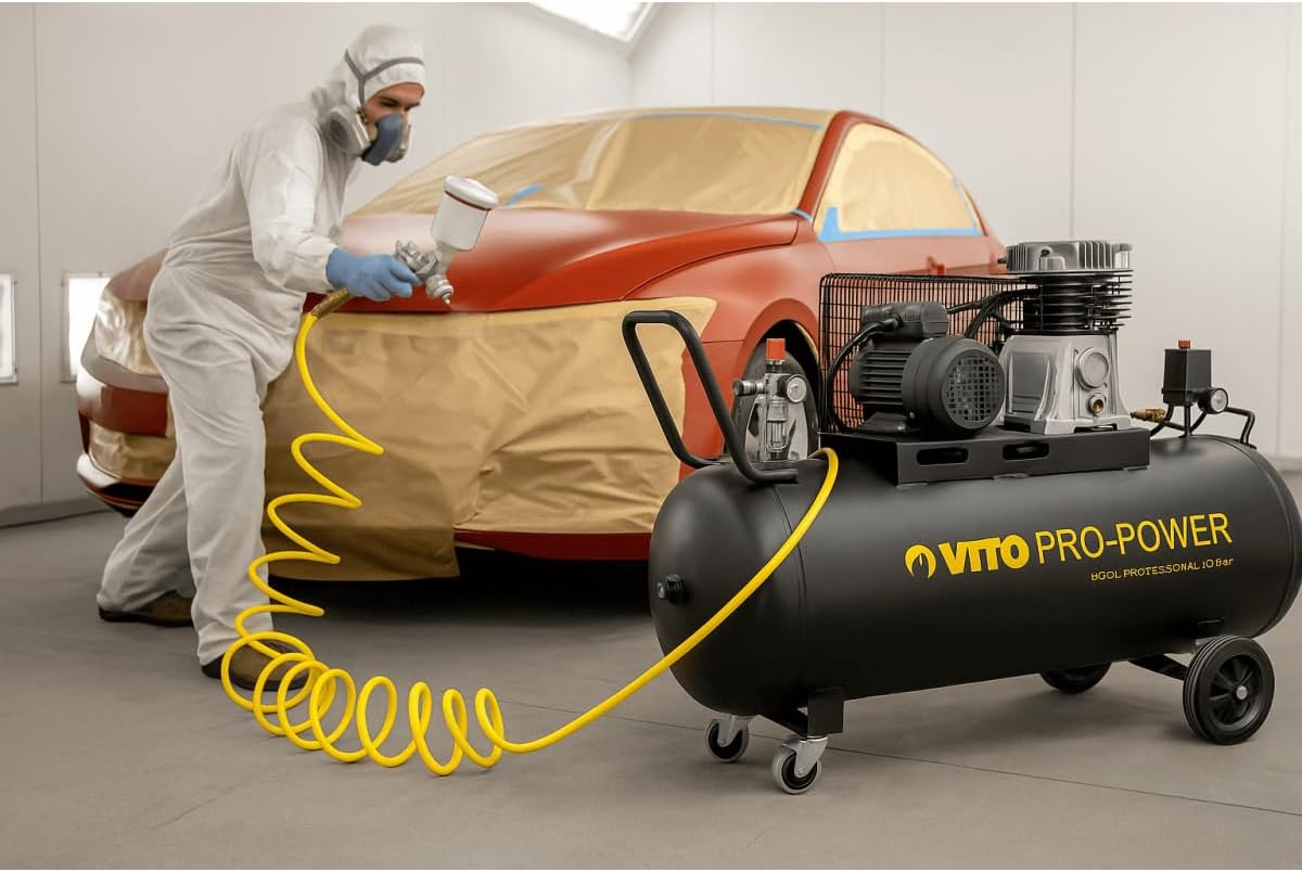VITO - Compresseur à Courroie 200L 10 bar 4 CV 3 kW professionnel 2800 Tr/min AIR 400 L/min