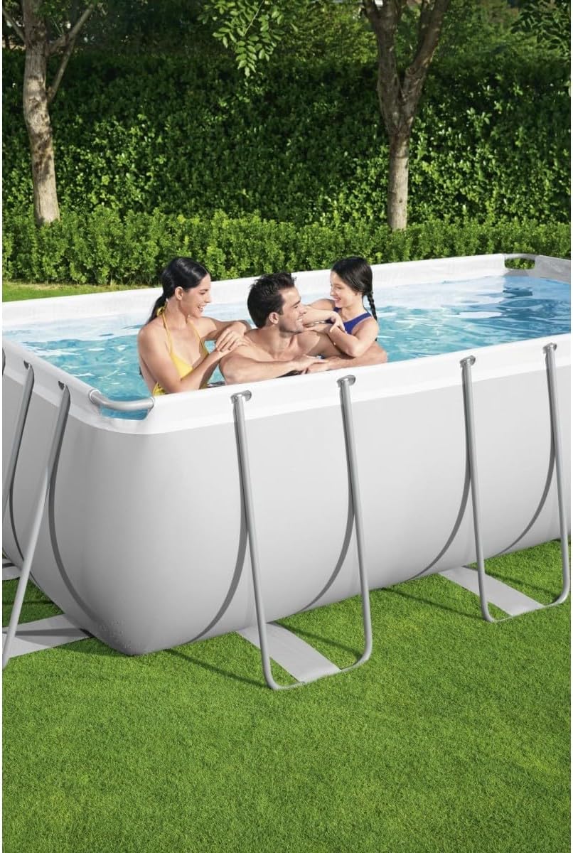 Bestway Power Steel Rectangular Pools, Grey